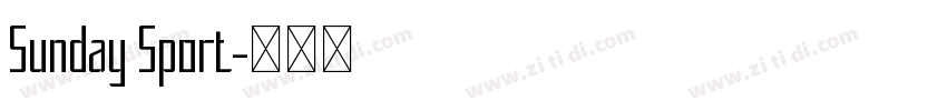 Sunday Sport字体转换